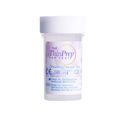 Hologic ThinPrep® PreservCyt Collection Vials in white background